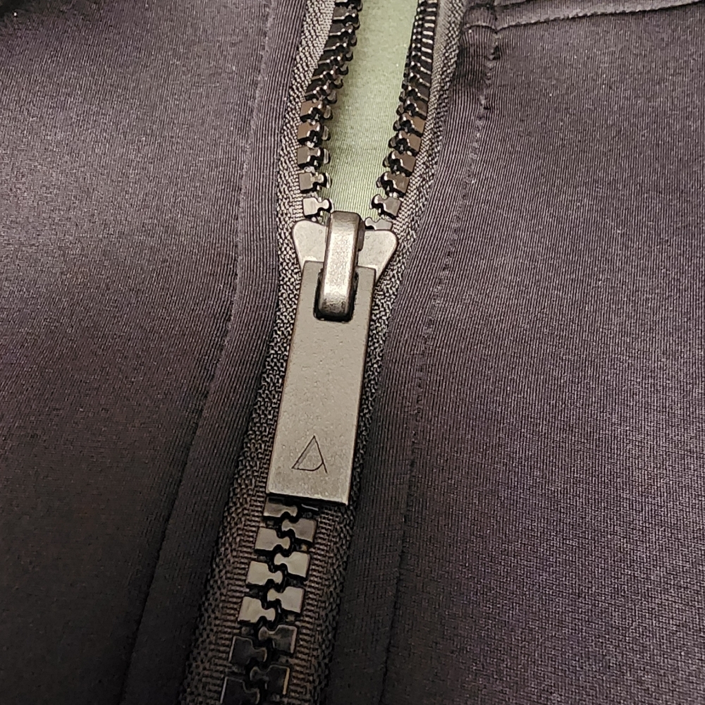 Alala Black Hooded Paneled Zip Vest with Olive Trim - Picture 12 of 16